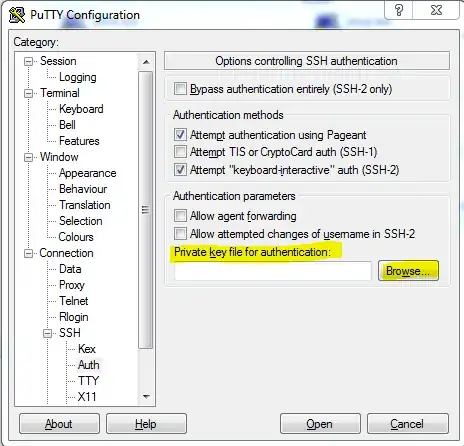 PuTTY private key entry