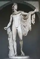 Leochares, Apollo Belvedere, c. 130–140 CE. Roman copy after a Greek bronze original of 330–320 BCE. Vatican Museums