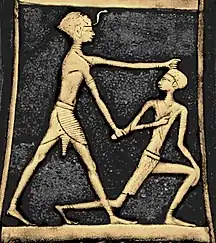 Pharaoh Ahmose I slaying a Hyksos
